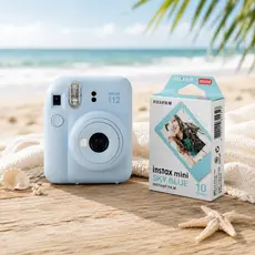 Câmera Instantânea Instax Mini 12 Azul +10 Filmes com Borda Azul