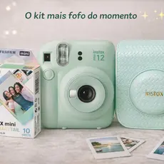 Câmera Instantânea Instax Mini 12 Kit Verde Menta Fujifilm