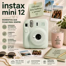Câmera Instantânea Instax Mini 12 Verde Menta Fujifilm