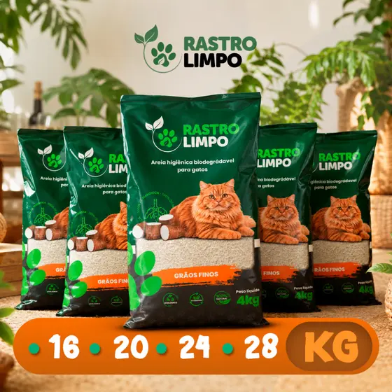 Areia 16 a 28kg Biodegradável Gato Grãos Finos Rastro Limpo Mandioca Torrão Firme Sem Poeira