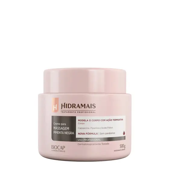 Creme Para Massagem Pimenta Negra 500g