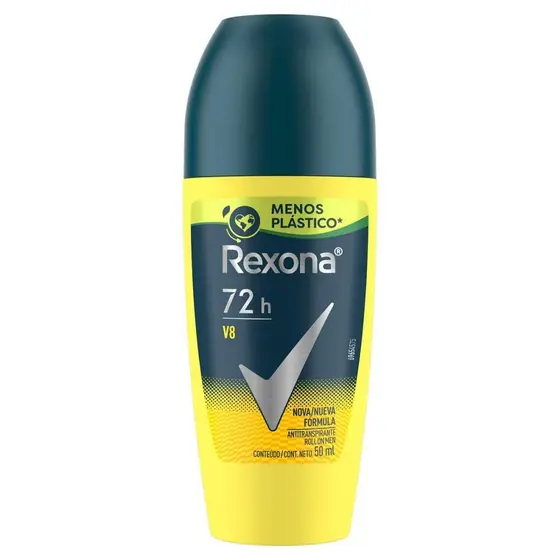 DESODORANTE REXONA MASCULINO ROLL ON V8 50ML