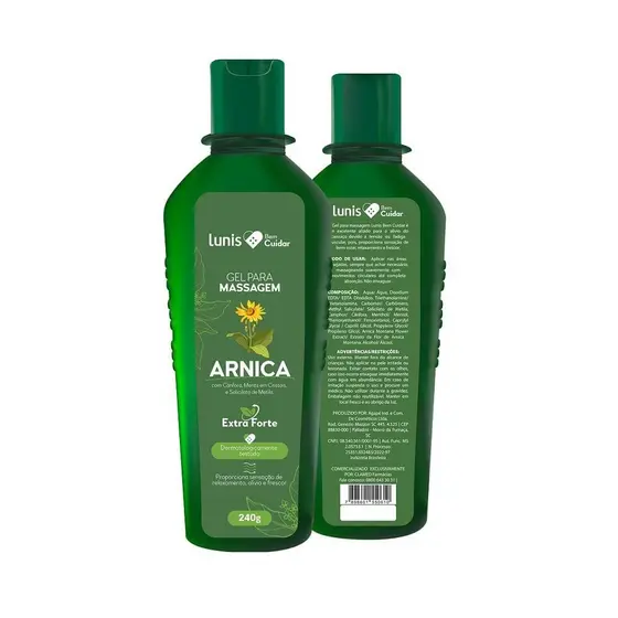 GEL PARA MASSAGEM ARNICA EXTRA FORTE LUNIS 240G