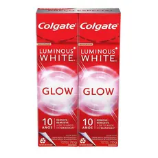 CREME DENTAL COLGATE LUMINOUS WHITE COM 2X70GR GLOW ESPECIAL