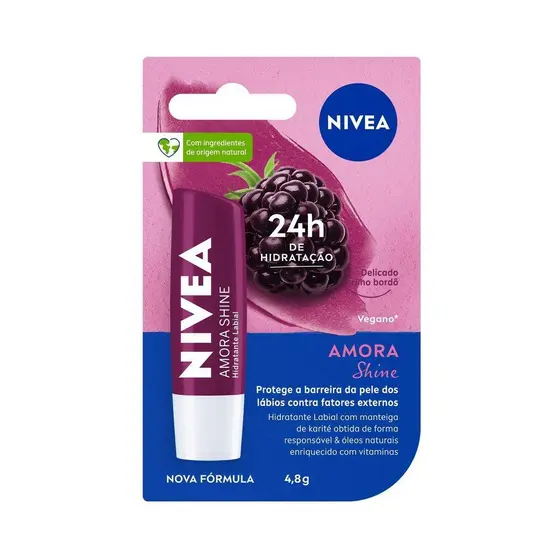 HIDRATANTE LABIAL NIVEA AMORA SHINE 4,8G