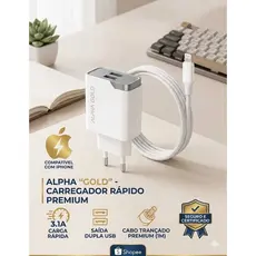Carregador Completo  (Caixinha + cabo) USB- Iphone iOS