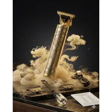 Máquina de Cortar Cabelo Profissional Recarregável com Lâminas de Aço Inox