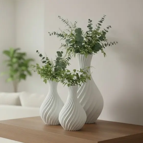 Vasos Espirais Premium Decoração Sala Estante Escritório Design Moderno Minimalista