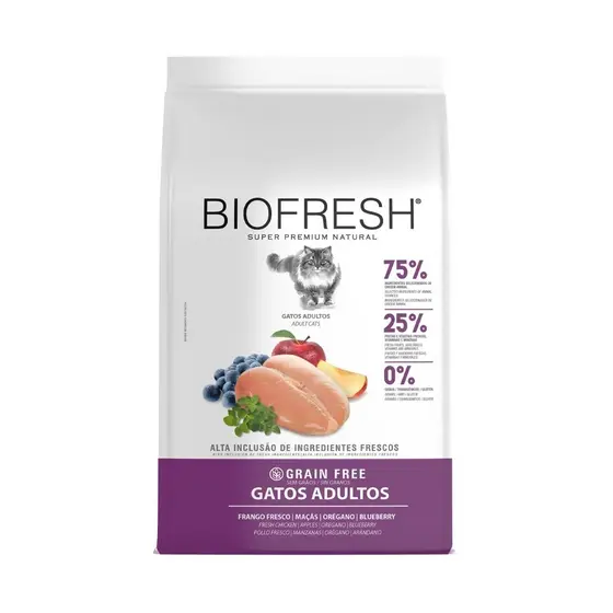 Ração Biofresh Premium para Gatos Adultos sabor Frango  - 7,5kg