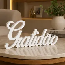 Letreiro Decorativo Gratidão - Decoração Moderna para Sala Quarto Mesa Presente Criativo Minimalista