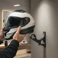 Suporte Parede Capacete Reforçado Gancho Multiuso Porta Chaves Jaqueta Acessórios Moto Com Parafuso