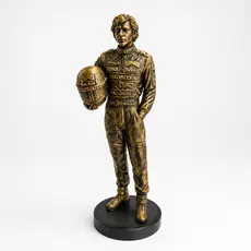 Miniatura Estátua Ayrton Senna F1 Decorativa Colecionável Presente Fãs Automobilismo Alta Qualidade