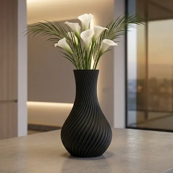 Vaso Espiral Decorativo Moderno 15cm Luxo Minimalista Sala Mesa Casa e Escritório