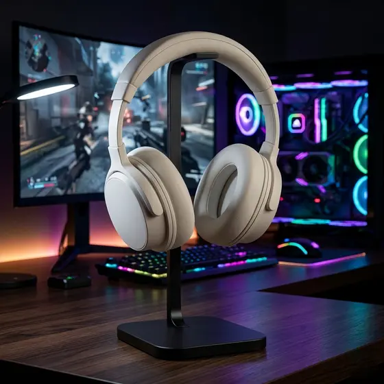 Suporte Para Fone De Mesa Gamer Base Para Headset Universal Minimalista Organizador de Mesa