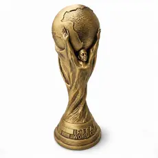 Taça Copa Do Mundo FIFA 2026 Vintage Decorativa Ouro Envelhecido Decoração Futebol Luxo