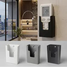 Suporte De Parede Porta Controle Remoto Universal Ar Tv Ventilador Organizador C/ Furo + Parafusos