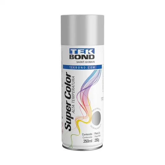 TINTA SPRAY ALUMINIO ALTA TEMPERATURA 250G 350ML TEKBOND