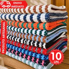 Kit 10 8 6 4 2 | Tapete Porta Cozinha Zebrinha | Tear Mineiro Artesanal