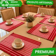 KITS JOGO AMERICANO ALGODÃO DECORAÇÃO DE MESA POSTA