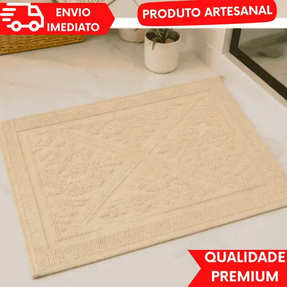 Tapete De Porta, Banheiro, Quarto e Corredor Algodão Absorve Bem a Àgua Lavável em Máquina