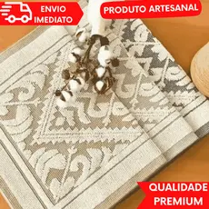 Tapete Decorativo Tear Manual Boho Chic Luxo para Sala e Quarto
