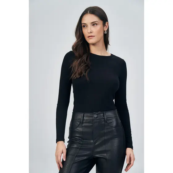 Blusa Feminina Manga Longa Acostamento Act Moda feminina Acostamento Feminina