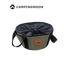 Koman acampamento ao ar livre churrasco grande pote holandês saco de armazenamento tipo pano algodão pote saco talheres