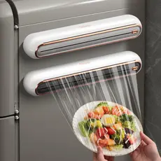 Cortador de envoltório de plástico magnético de qualidade alimentar cozinha doméstica descartável caixa de corte de plás