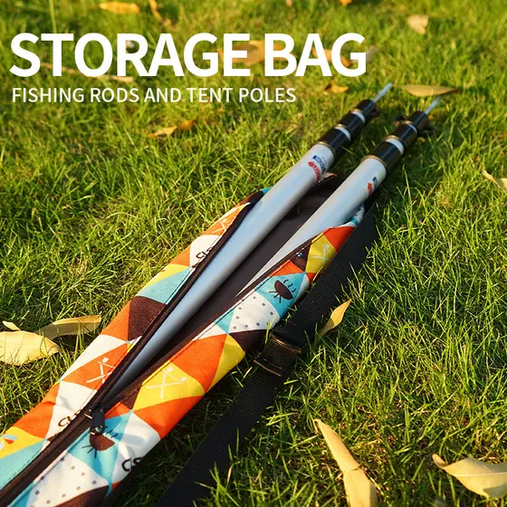 CLS Saco de armazenamento para vara de pesca, bolsa para vara de pesca, equipamento de pesca, bolsa arrumada para barrac