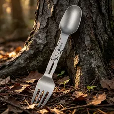 Talheres de titânio puro prático rotativo dobrável garfo colher tigela de neve acampamento ao ar livre portátil Multi-Pu