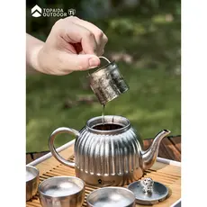 Bule de titânio puro flor chaleira chá conjunto chá xícara com filtro ferver liga titânio conjunto doméstico cristal ebu