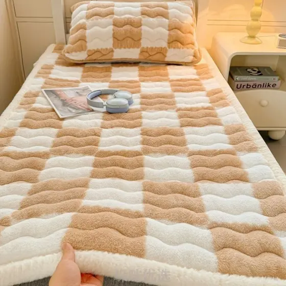 W inverno cama cobertor de lã colcha Extra grosso cobertor de pelúcia cobertor de cama grosso quente tapete de pelúcia d