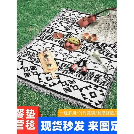 Cobertor cobertor ao ar livre Nap cobertor cama cobertor boêmio tenda tapete decorativo sofá cobertor acampamento cobert