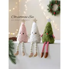 Decorações de natal bonito dos desenhos animados boneca de pelúcia decorações tema eventos cena atmosfera decoração vest
