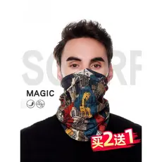 Lenço mágico masculino equitação ao ar livre protetor solar máscara babador pulôver capa rosto à prova de vento areia va