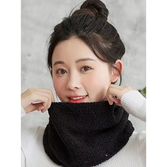 Cachecol feminino inverno à prova de frio moda All-Match colar falso pescoço proteção quente grosso pelúcia pescoço capa
