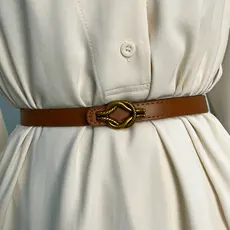 Cinto feminino verão vestido decorativo Jeans All-Match moda cinto simples ins saia cinto estilo fino