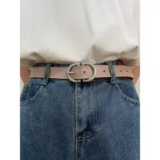 Ins estilo cinto feminino simples All-Match combinando Jeans cinto decoração macacão multicolorido estudante cintos maca