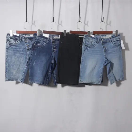 Shorts de três pontos com peito Diagonal, novo estilo, cintura baixa, solto, aparência mais fina, shorts azuis combinado