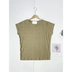 M3 textura sentir enrugado ~ exterior único puro Yuan em torno do pescoço colete camiseta 25 verão novo estilo feminino 