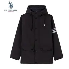 Uspoloassn Primavera Outono Jaqueta Masculina Com Capuz American Polo Association Jaqueta Cargo Preta Jaqueta Masculina