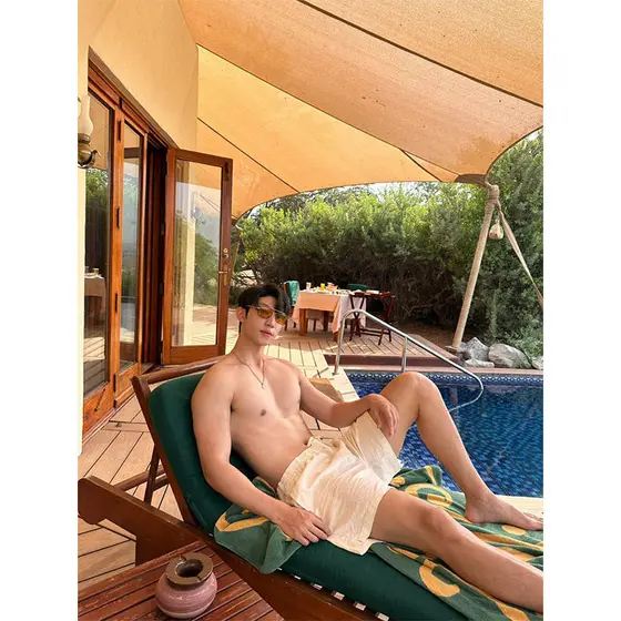 Preguiçoso solto sentimento usar estilo dinheiro antigo leve respirável Shorts de linho masculino verão exterior wear Ca