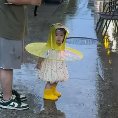 Capa de chuva para bebês, capa de chuva UFO para crianças, desenho animado, capa de chuva para crianças pequenas