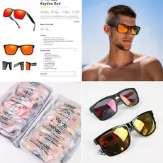 A189VIAHDA Original masculino ao ar livre praia esportes protetor solar ciclismo corrida óculos polarizados óculos de so