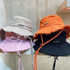 Hyuna Mesmo Estilo JACQUEMUS Chapéu Bacia De Aba Grande Balde Largo Guarda-Sol Praia Carta Viagem