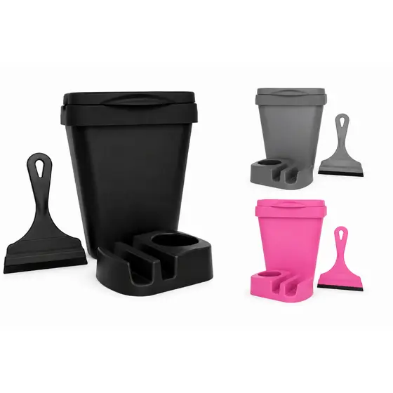 Kit pia 3 peças - kit Lixeira com tampa, Rodo e Porta Detergente