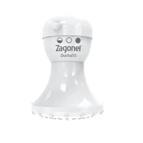 CHUVEIRO ELETRICO DUCHA SS 3 TEMPERATURAS BRANCO ZAGONEL - 220v