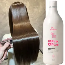 Progressiva Pink Plus 5D Profissional - Liso 100% Perfeito, Brilho Espelhado & Sem Frizz
