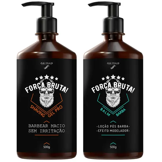 BALM PARA BARBA - FORÇA BRUTA  + SHAVING, 500ml