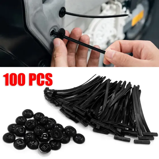 100/50/20/10Unidades Abraçadeira Nylon Enforca Gato Fivela Cinta Plástica Tipo T Universal Travamento Automático Car